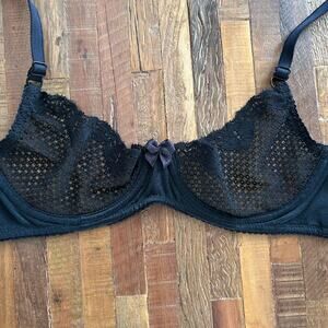 Y2k Timpa Lace Bra, Black